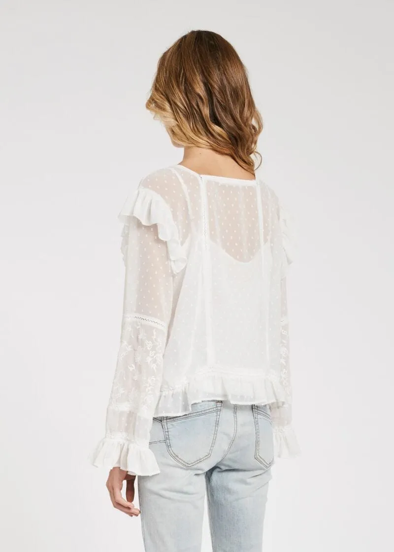 Blusa con rouche