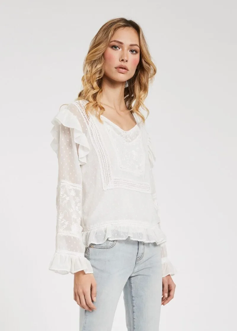 Blusa con rouche