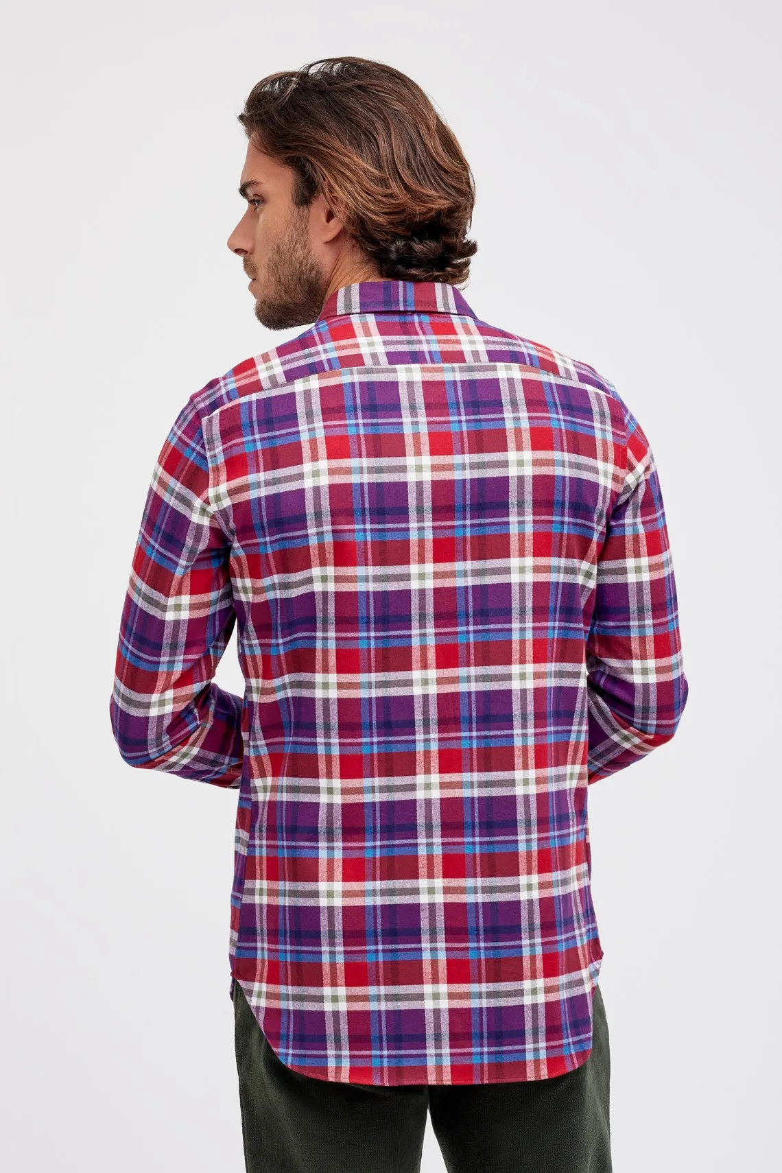 CAMICIA COLLO BUTTON DOWN BORDEAUX