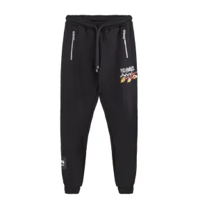 Pantalone In Felpa Stampa Skate , Nero