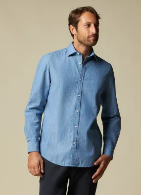 RUMFORD  Camicia in cotone denim chambray Rumford uomo