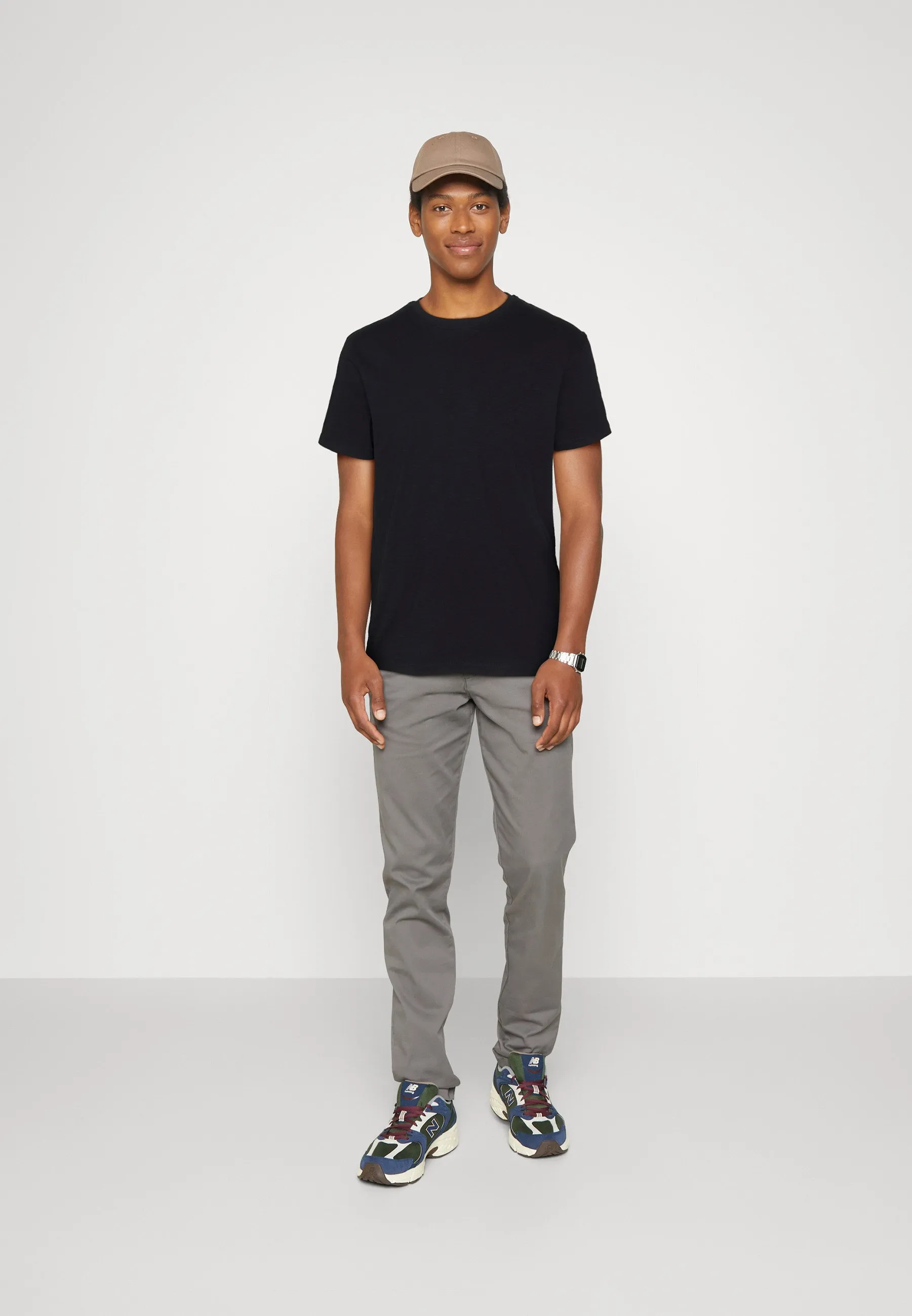 SLHASPEN SLUB SS O-NECK TEE NOOS - T-shirt basic