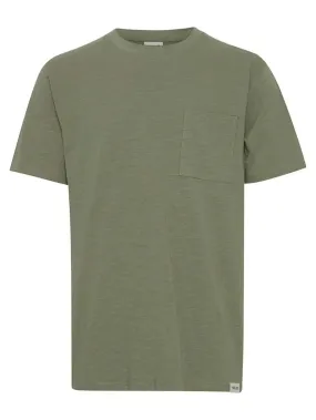 T-shirt uomo verde con scollo rotondo